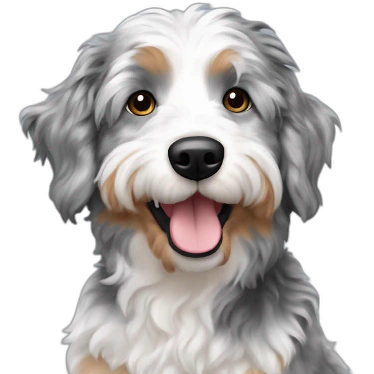 A model dog  blue Merle Aussiedoodle emoji