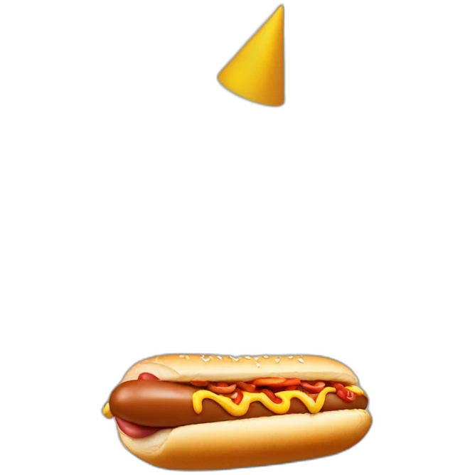 Someone eating a hotdog with a party hat on emoji