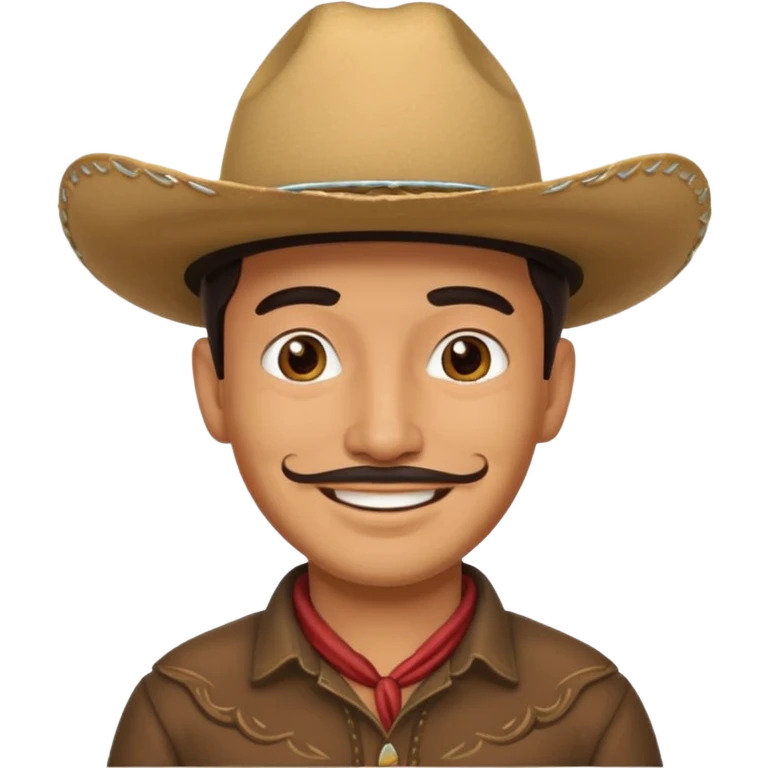 Smiling Mexican man with cow boy hat  emoji