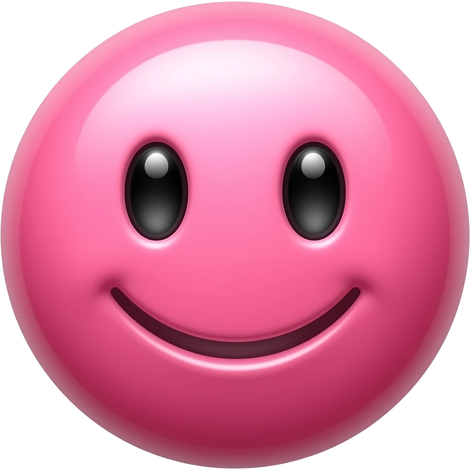 pink happy jelly bean emoji