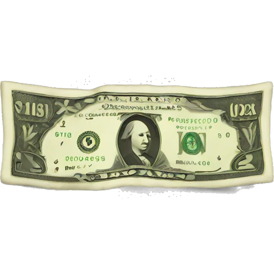 Money with the inscription X689XX emoji