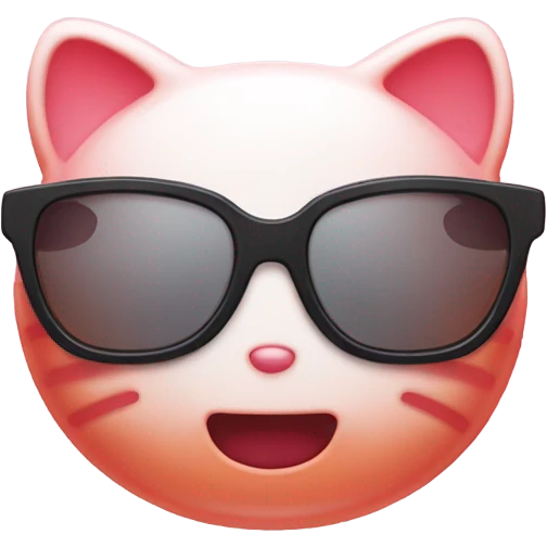 Hello kitty with sunburn and sunglasses emoji