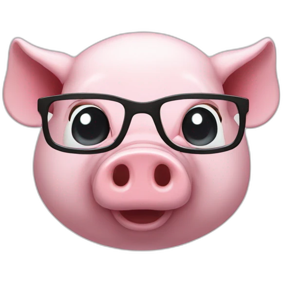 cochon avec des lunettes de plongée emoji