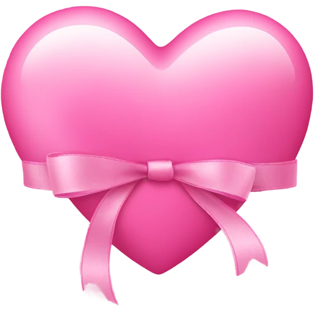pink heart with bow  emoji