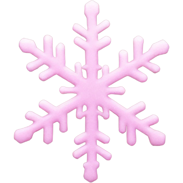 Pink snow flake emoji
