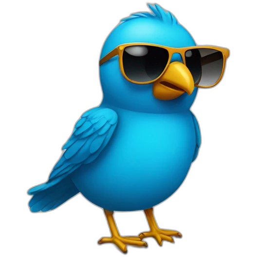 Twitter bird wearing sunglasses  emoji