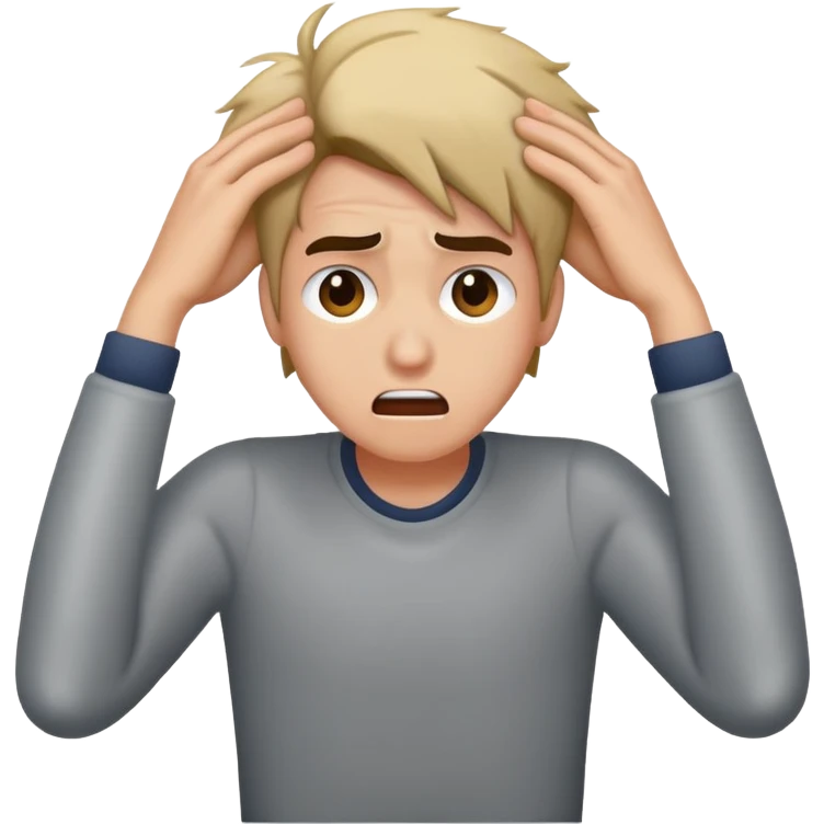 Pulling hair out emoji