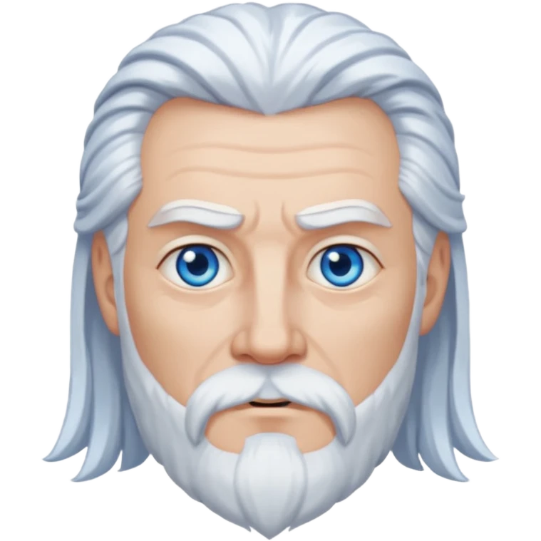 Odin with blue eyes, white hair emoji