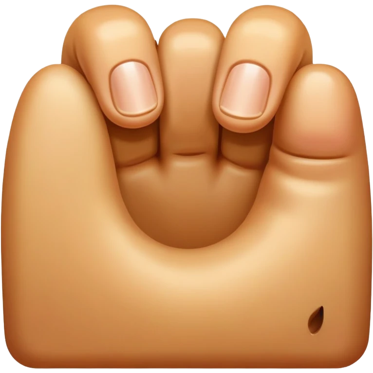 The thumb (from the 👍 emoji) goes into a hole on top of it emoji