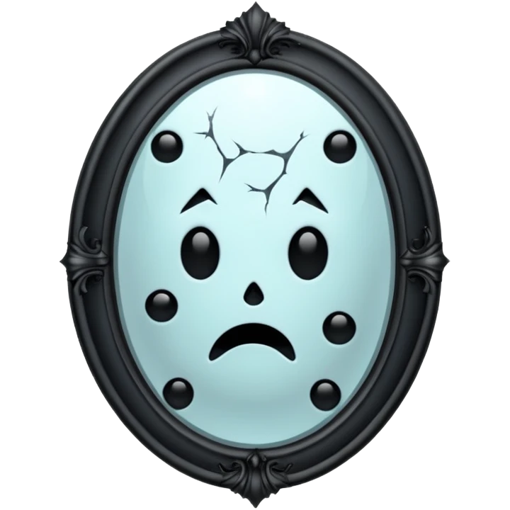 Haunted Mirror with some black dots on it  emoji