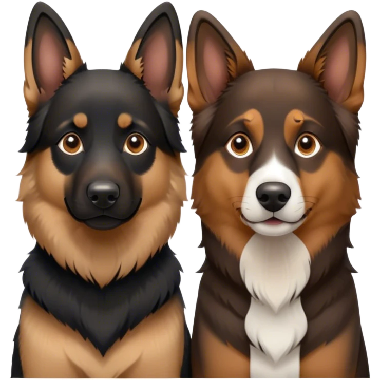 German shepherd and Australian shepherd  emoji