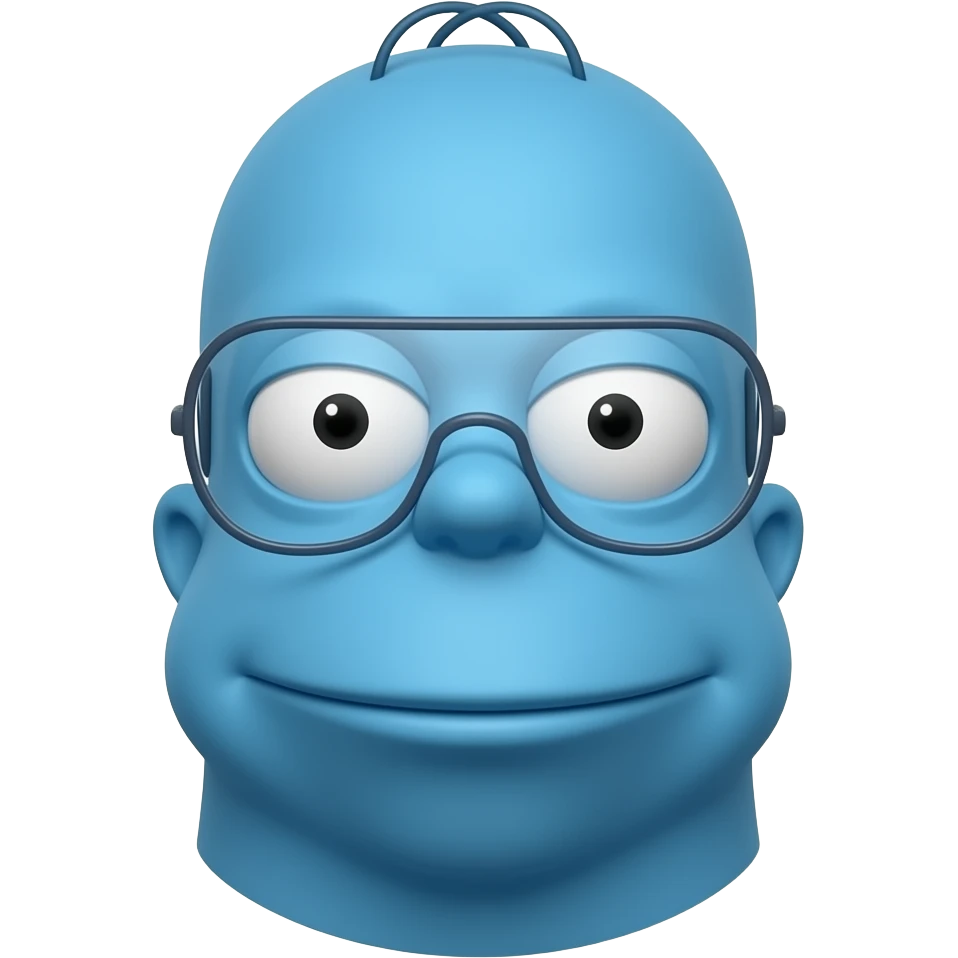 Azme ha un simpson azul emoji