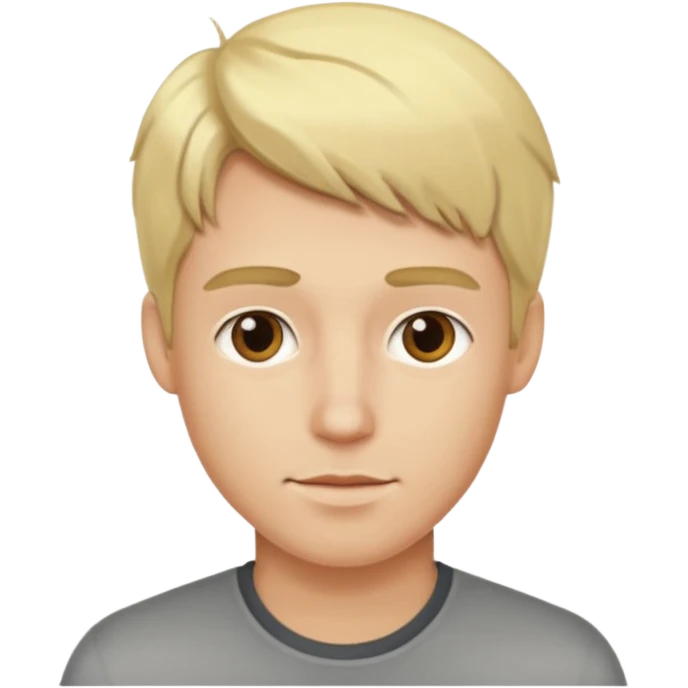 blonde guy with girl features emoji