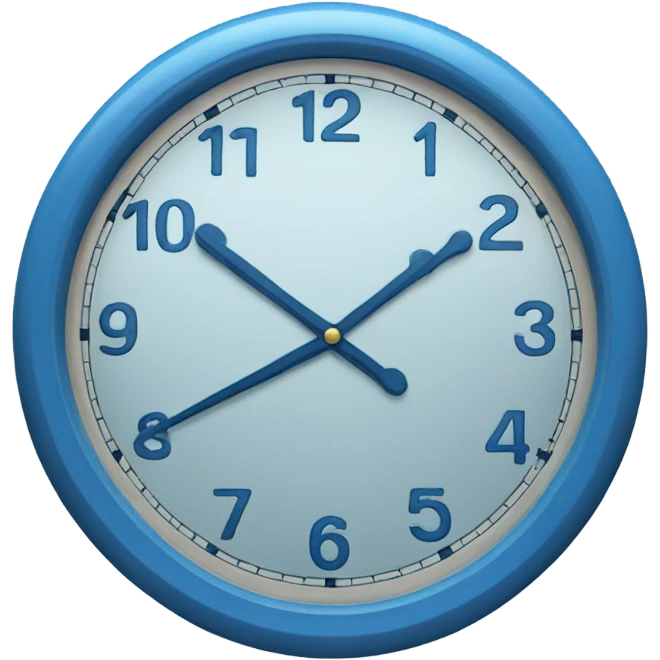 blue clock emoji