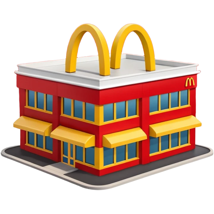 3d McDonald's building emoji