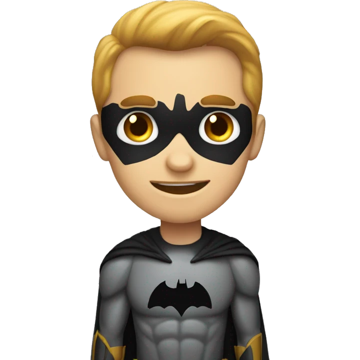 A batman emoji that is not larger than text in message emoji