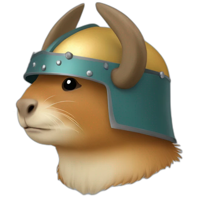 capybara viking helmet emoji