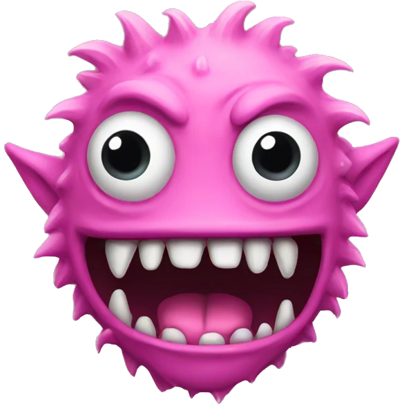 Crazy Monster pink emoji