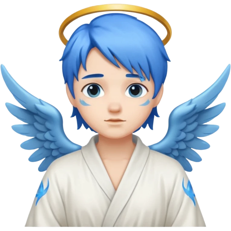 blue hair angel emoji