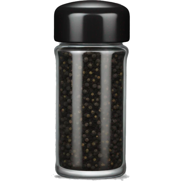glass black pepper shaker emoji