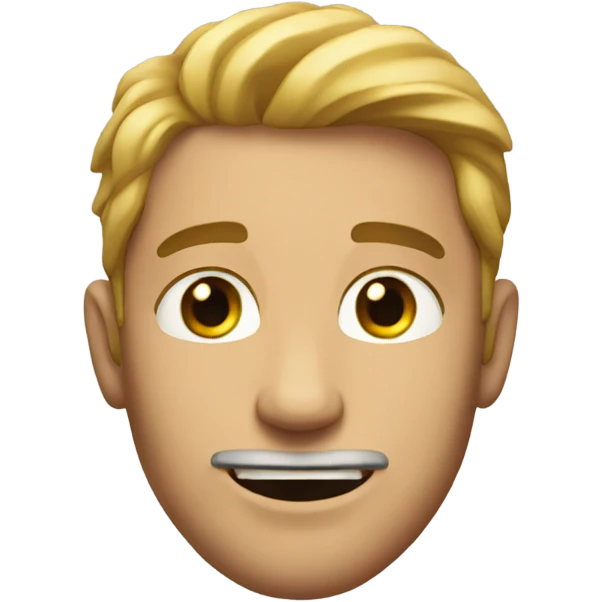 Really attractive man with no teeth emoji