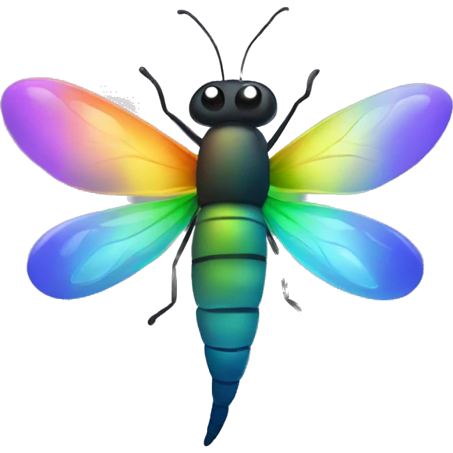 Rainbow firefly emoji