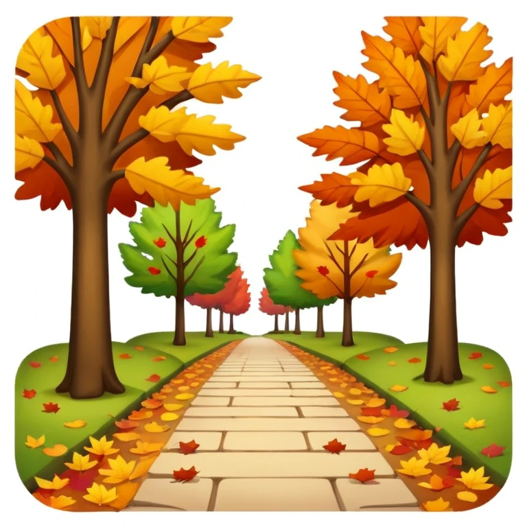 park in autumn emoji