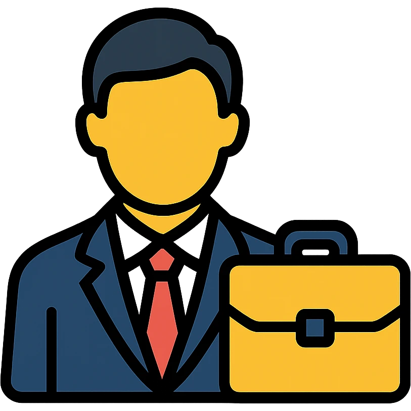 Professional business leader with suit and briefcase emoji