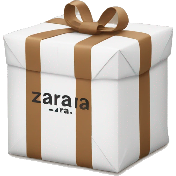 package with the inscription ZARA emoji
