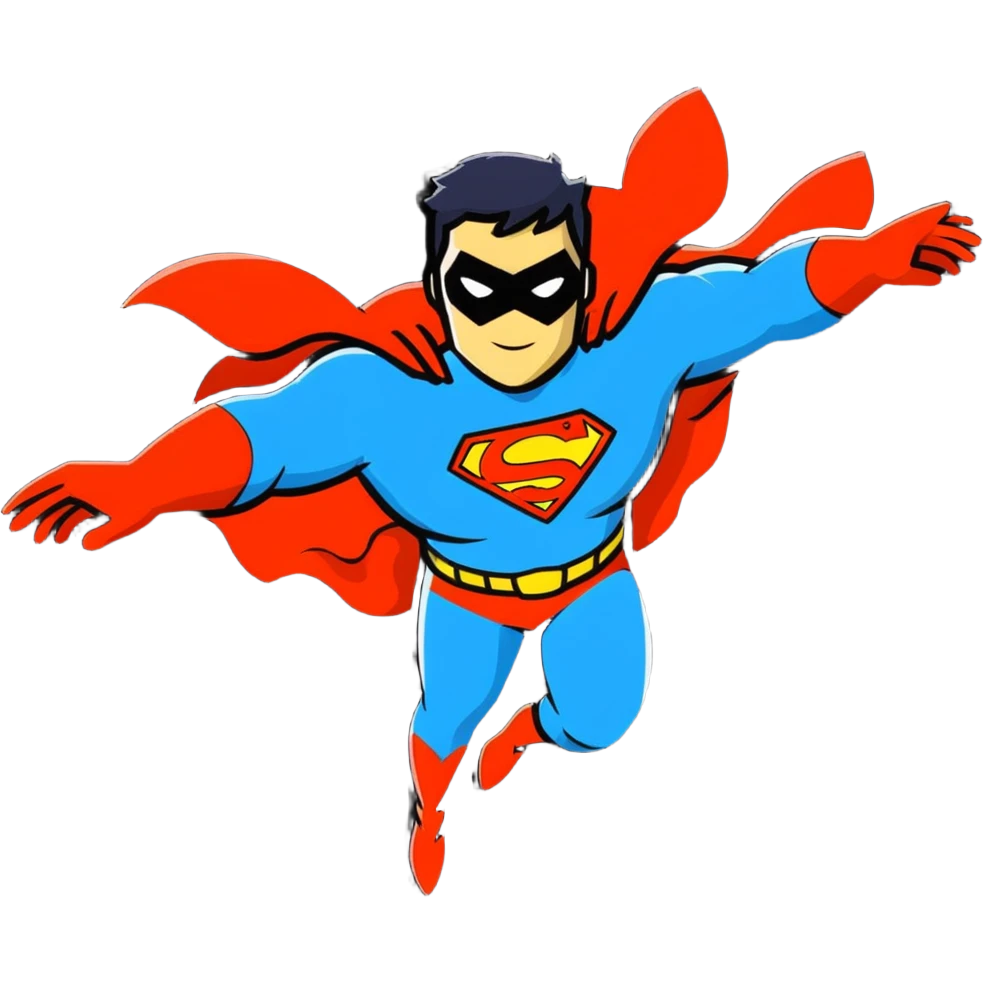 Flying superhero with energy glow around them emoji