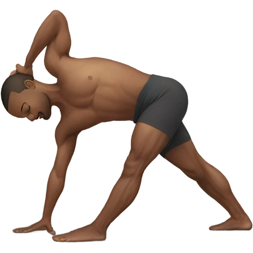Back bend yoga male emoji