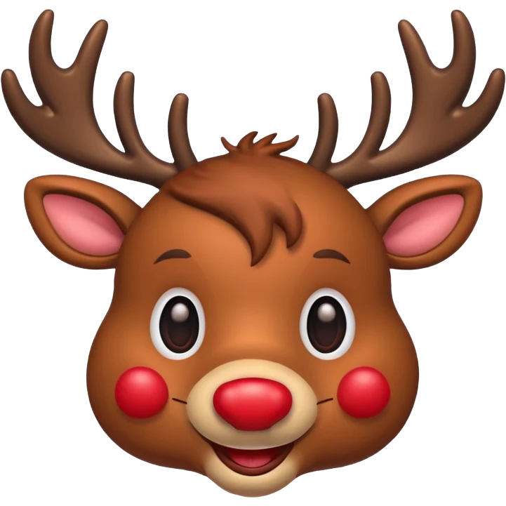 Christmas reindeer face simple emoji