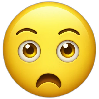 Shocked yellow face emoji