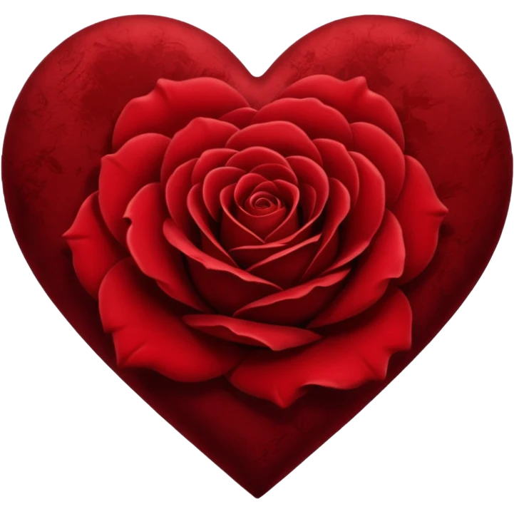 heart with a dark velvet rose emoji
