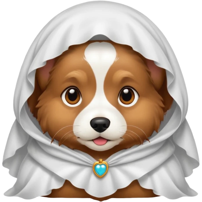 dog in white veil  emoji