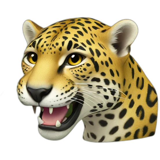 Jaguar eating a banana emoji