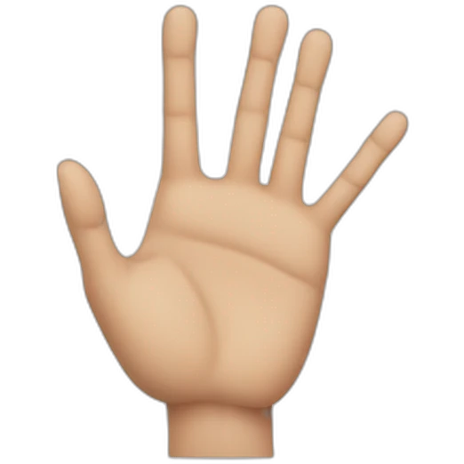 four finger of hand emoji