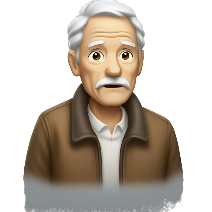 an old man who melts emoji