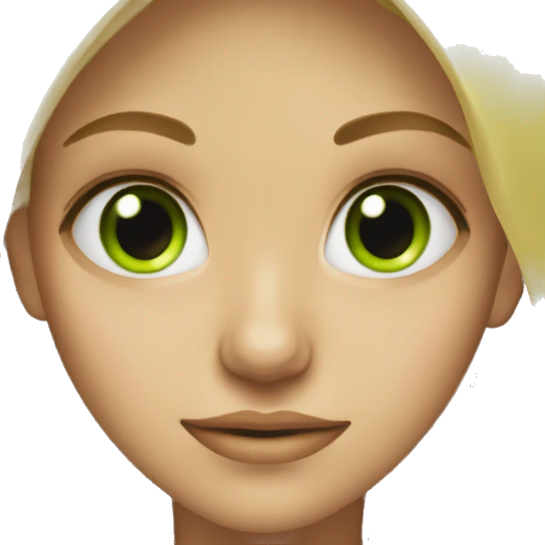 blonde girl with green eyes emoji