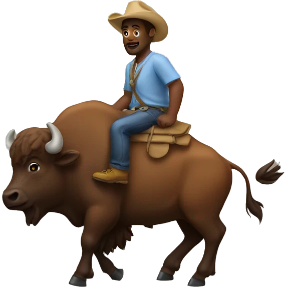 guy on a buffalo emoji