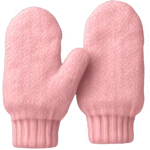 2 soft pink mittens emoji