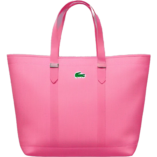 pink lacoste tote bag emoji