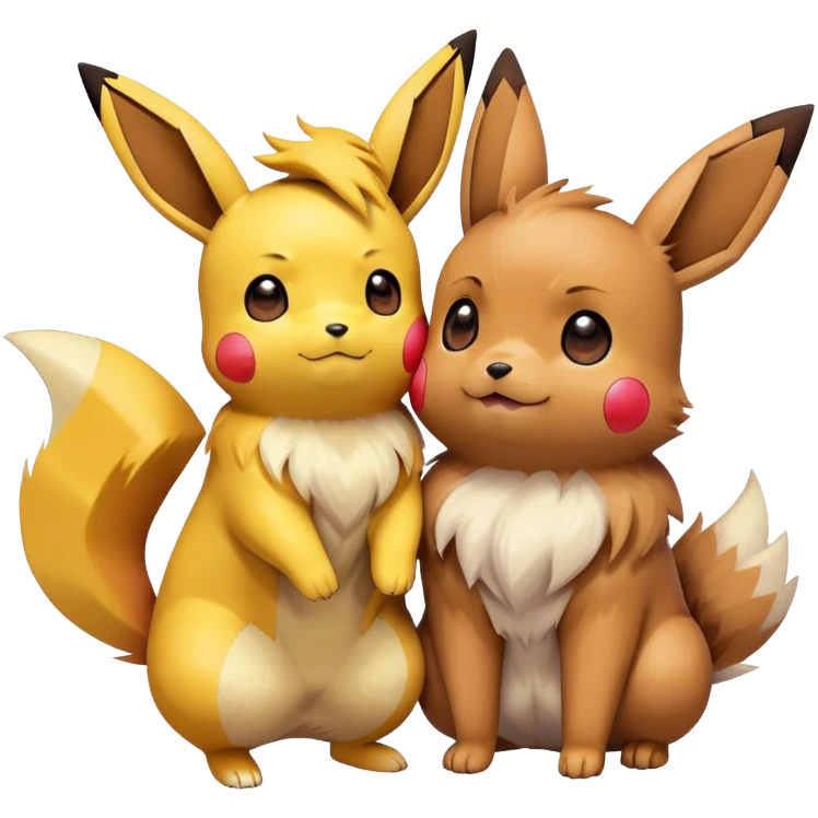 Eevee and pikachu emoji