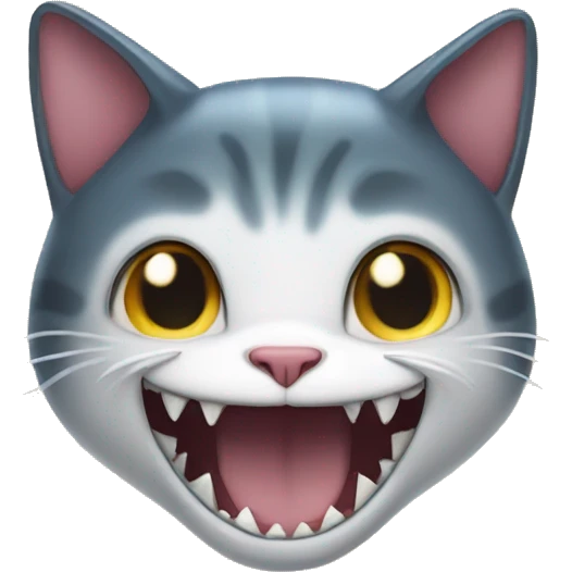 cat with shark emoji
