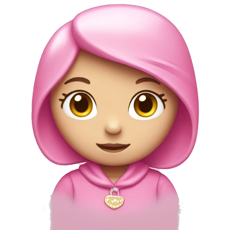 pink hello kitty shy  emoji