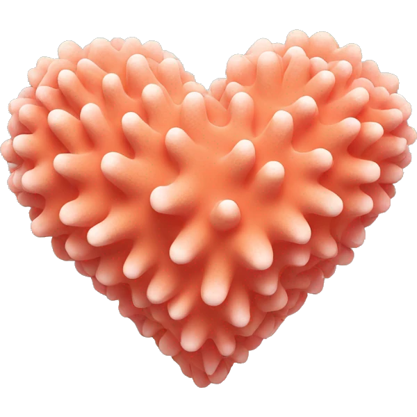 Coral color heart emoji