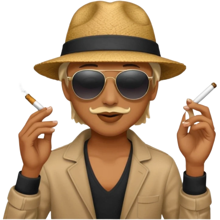 a big blunt dancing emoji