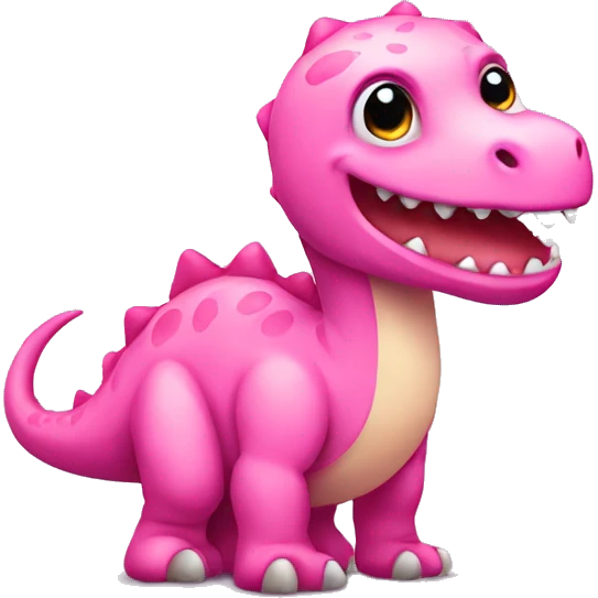 Pink cute dinosaur  emoji