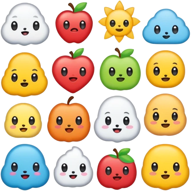 psychological and cute stickers emoji