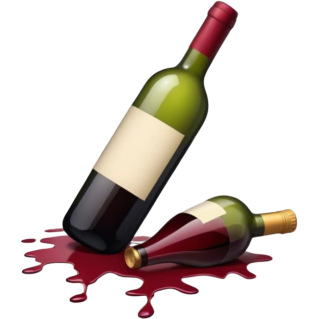 Broken wine bottle emoji